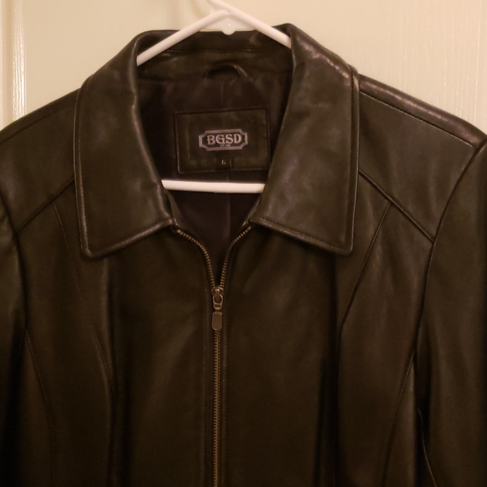 Leather womens jacket